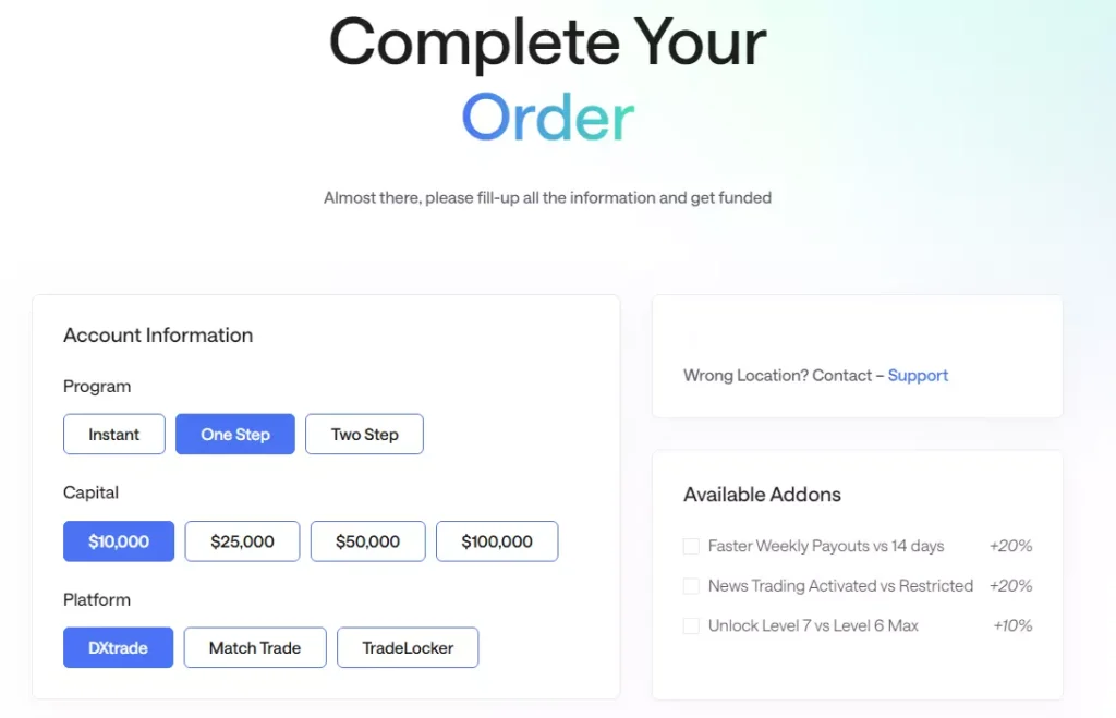 Régler les frais initiaux FTUK Capture d'écran du formulaire de paiement avec options de carte bancaire et PayPal