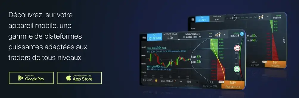 illustration des plateformes et applications de trading mobile d'AvaTrade