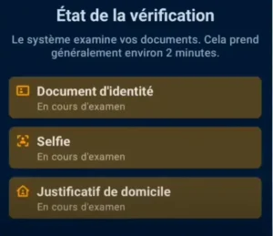 vérification des l'inscription