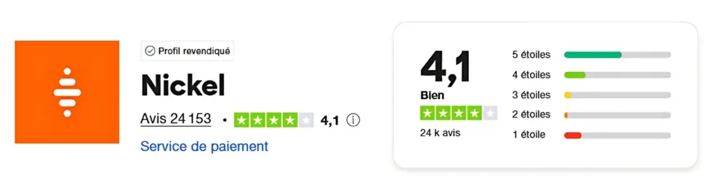 avis client trustpilot Nickel