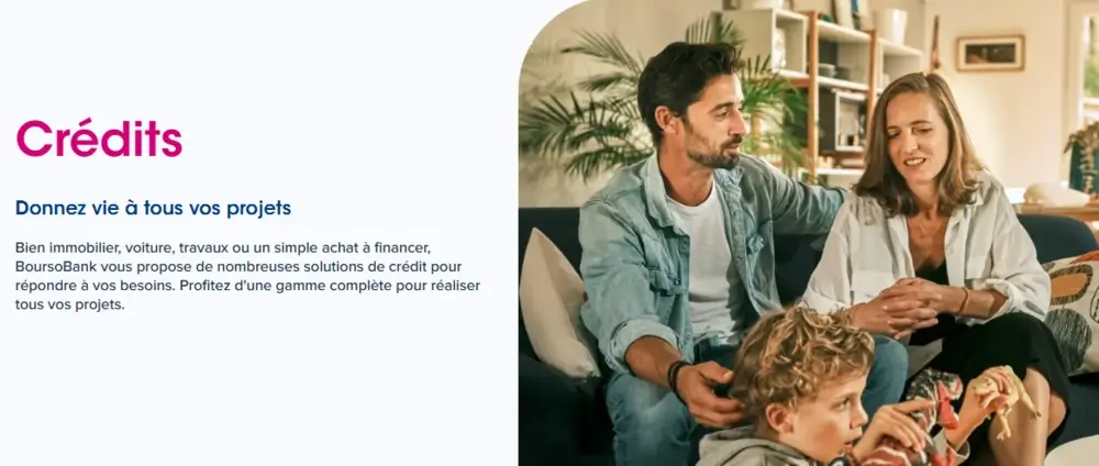 crédit et prêt personnel et immobilier chez boursobank banque en ligne
