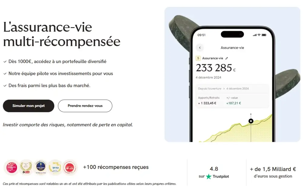 meilleure assurance-vie pilotée Yomoni