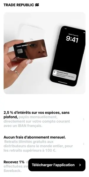 taux d'intérêt épargne rémunérée trade republic
