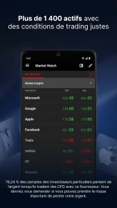 marchés disponible XM broker