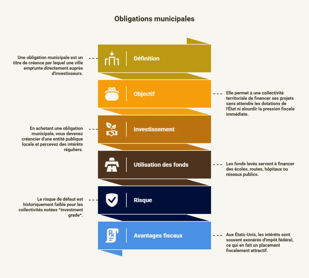 fonctionnement obligation municipale schéma explicatif